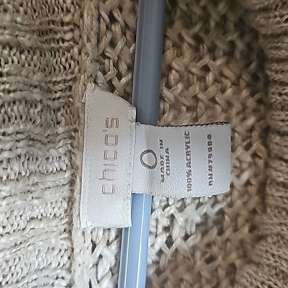 Chico's Oatmeal Loose Knit Cowl Neck Sweater Size 0 S - Picture 2 of 5